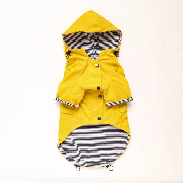 Manteau imperméable jaune pour chien – Image 3
