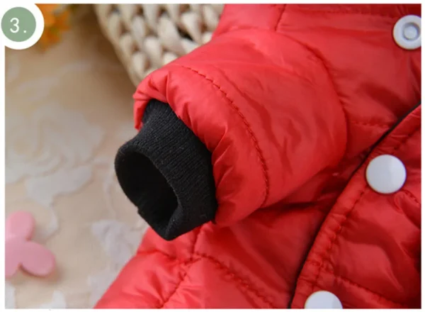 Manteau chaud, rembourré à capuche pour petit chien – Image 9