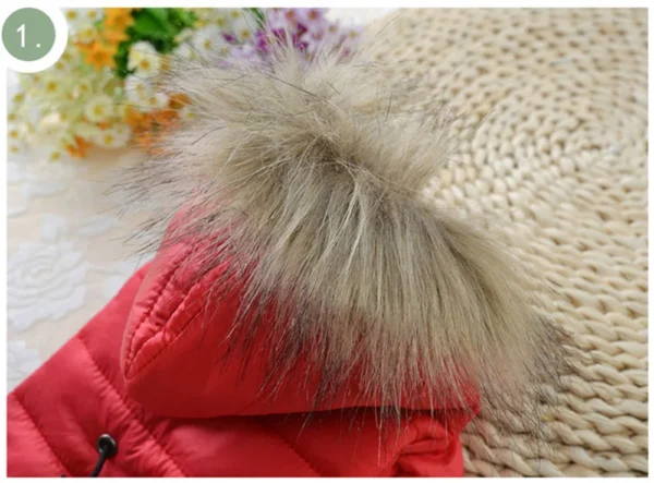 Manteau chaud, rembourré à capuche pour petit chien – Image 7