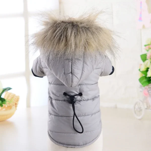 Manteau chaud, rembourré à capuche pour petit chien – Image 4